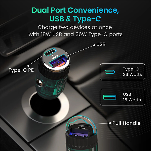 Portronics Car Power View 36W Car Charger
