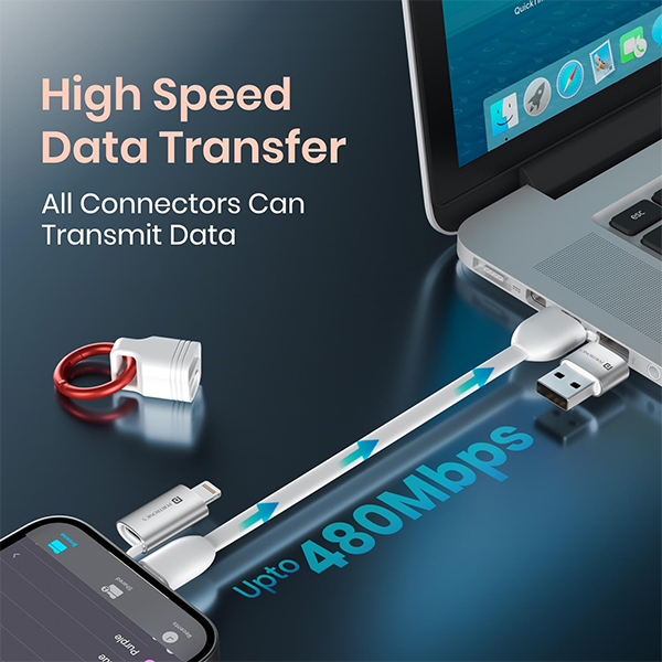 Portronics Keylink 4 in 1 Charging Cable