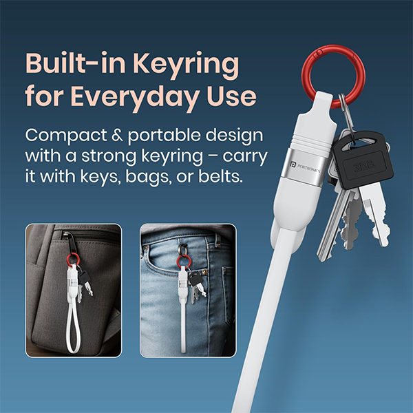 Portronics Keylink 4 in 1 Charging Cable
