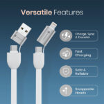 Portronics Keylink 4 in 1 Charging Cable