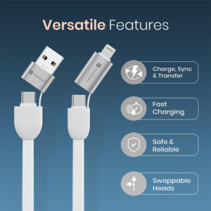 Portronics Keylink 4 in 1 Charging Cable