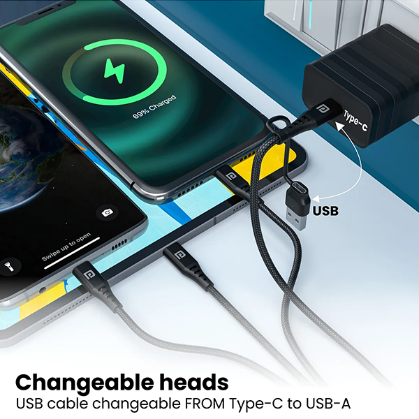 Portronics Konnect J9 4 in 1 Cable