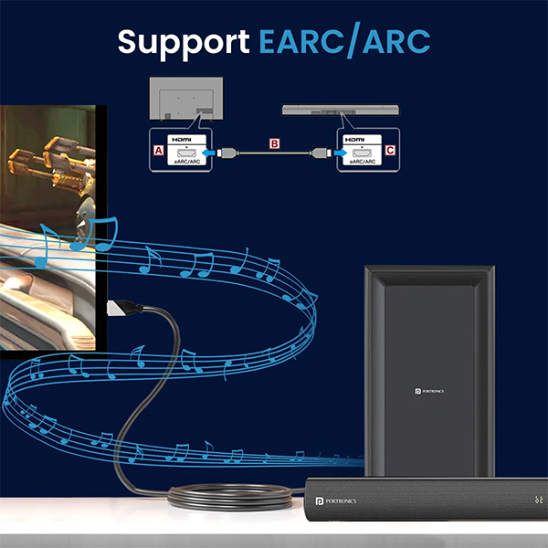 Portronics Konnect Sync 3M HDMI Cable