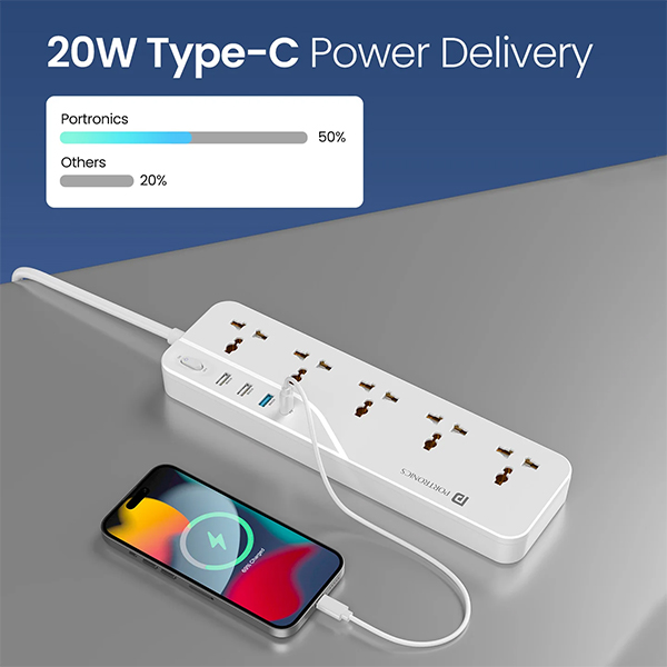 Portronics Power Plate 22 Extension Board