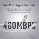 Portronics Printlink 3 USB A To USB B Printer Cable