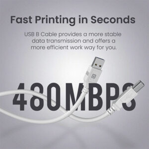 Portronics Printlink 3 USB A To USB B Printer Cable