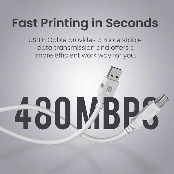 Portronics Printlink 3 USB A To USB B Printer Cable