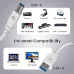 Portronics Printlink 3 USB A To USB B Printer Cable
