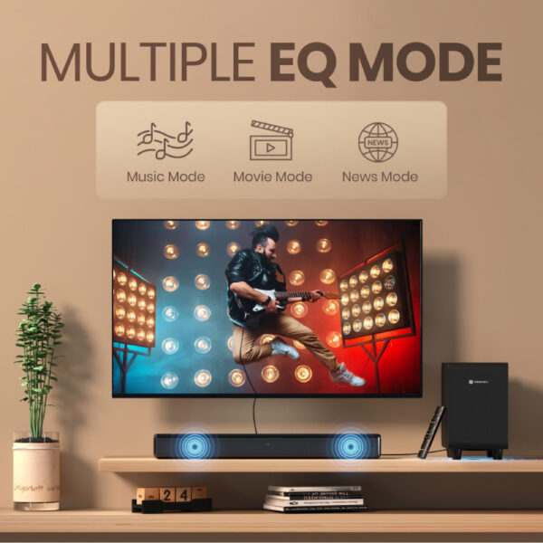 Portronics Sound Slick X 250W Bluetooth Soundbar with Wired Subwoofer