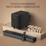Portronics Sound Slick X 250W Bluetooth Soundbar with Wired Subwoofer