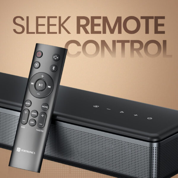 Portronics Sound Slick X 250W Bluetooth Soundbar with Wired Subwoofer