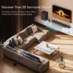 Portronics Sound Slick X1 600W 5.1.2 Channel Soundbar with Wireless Satellite Speaker