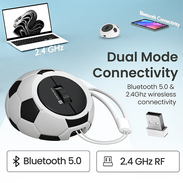 Portronics ToadPlay Football Mini Wireless Mouse