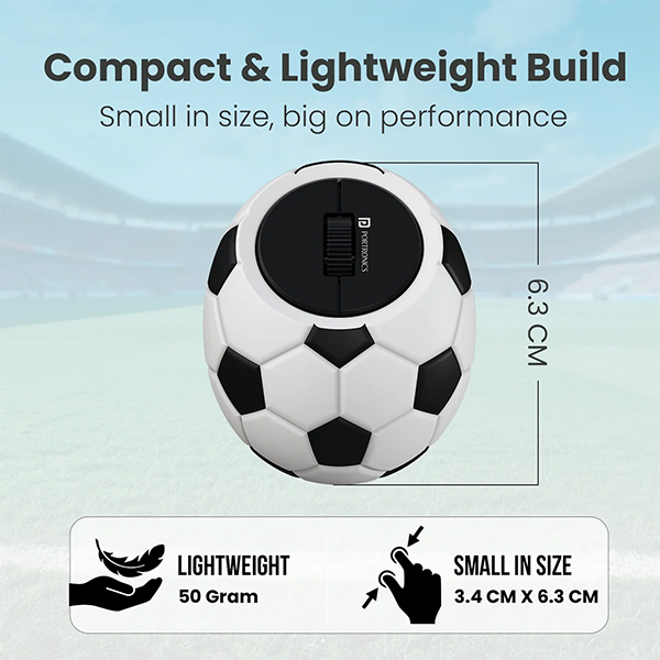 Portronics ToadPlay Football Mini Wireless Mouse
