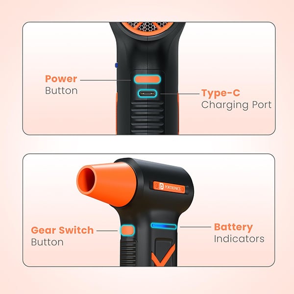 Portronics Tornado Plus Handheld Air Duster