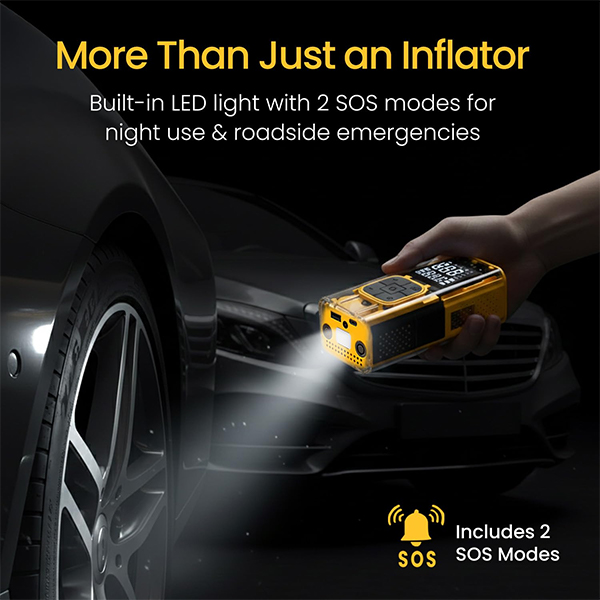 Portronics Vayu 3T Transparent Tyre Inflator