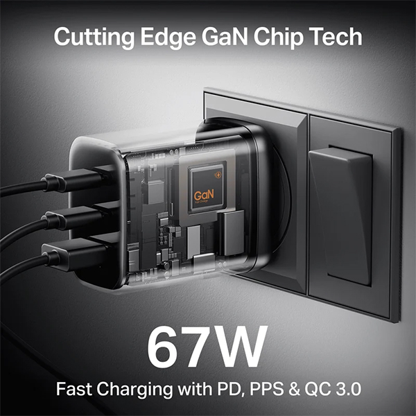 boAt 67W GaN Charger Fast Triple-Port Charger
