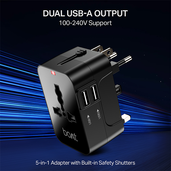 boAt Universal Adapter C10 Travel Adapter