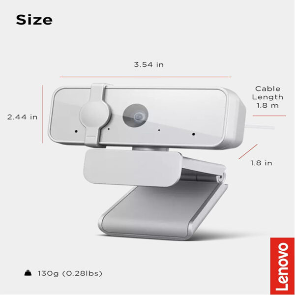 Lenovo 300 FHD Webcam With 4X Digital Zoom